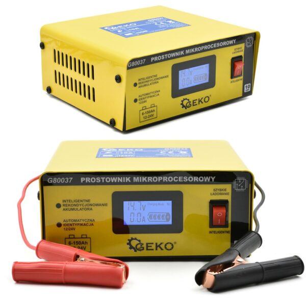 Punjač za automobilske akumulatore, mikroprocesor, 12/24V | GEKO - Image 4