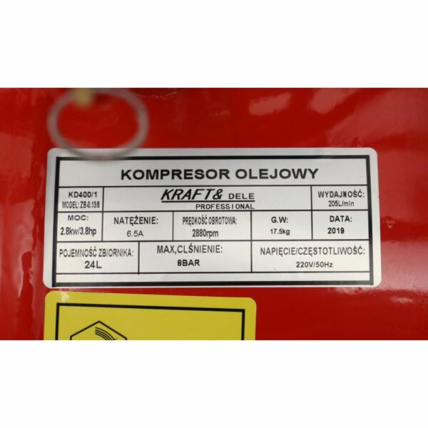 Kompresor za ulje s priborom, 24L | KD400-K3 - Image 23