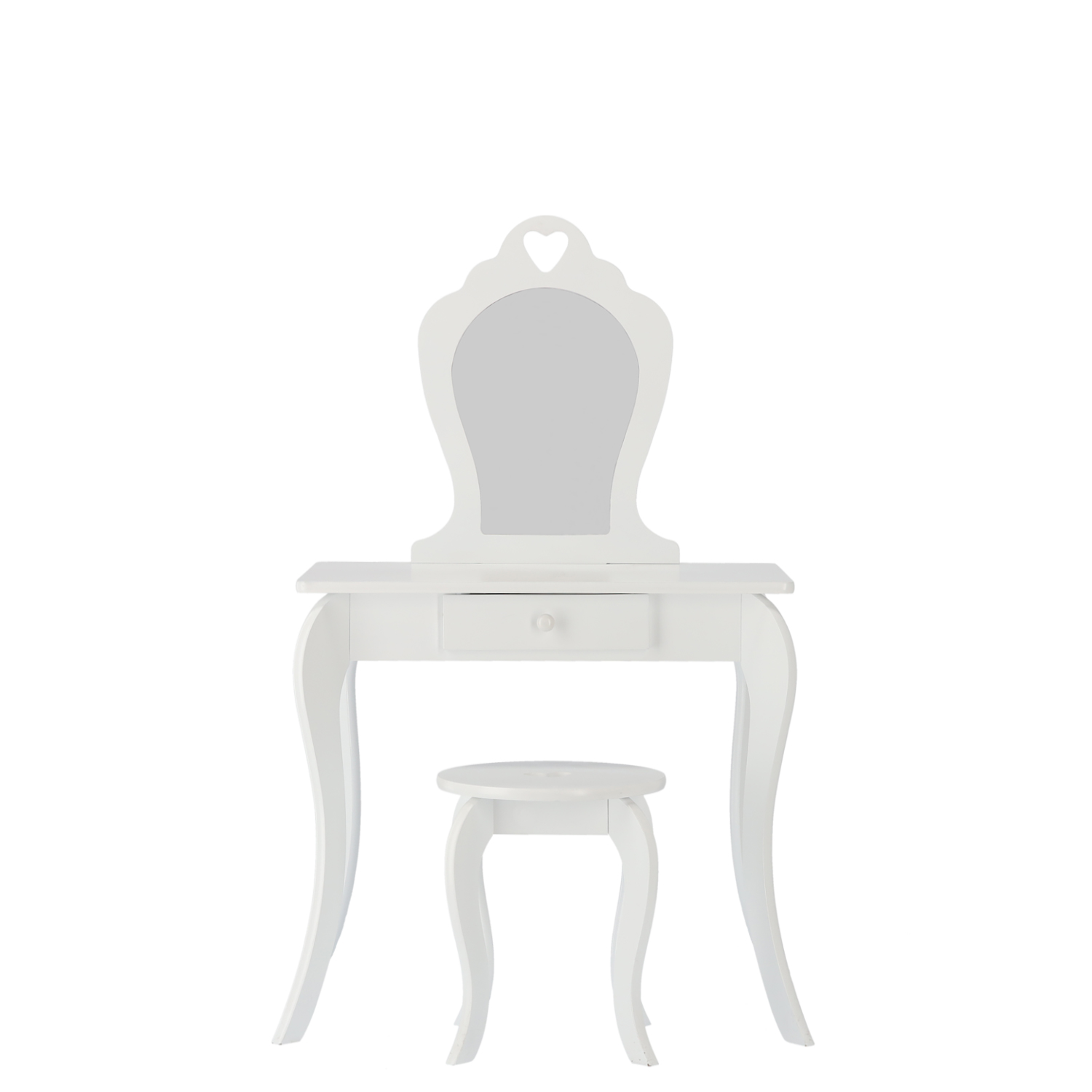 Dječji toaletni stolić s ogledalom | bijela
