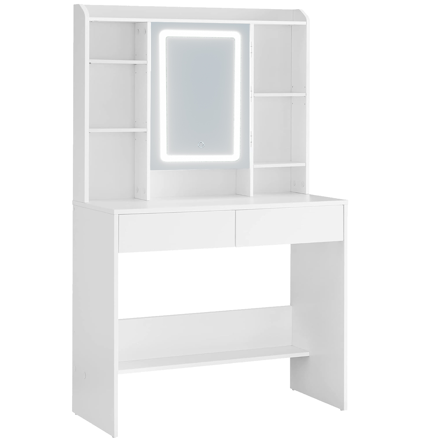 Toaletni stolić s LED rasvjetom | bijela