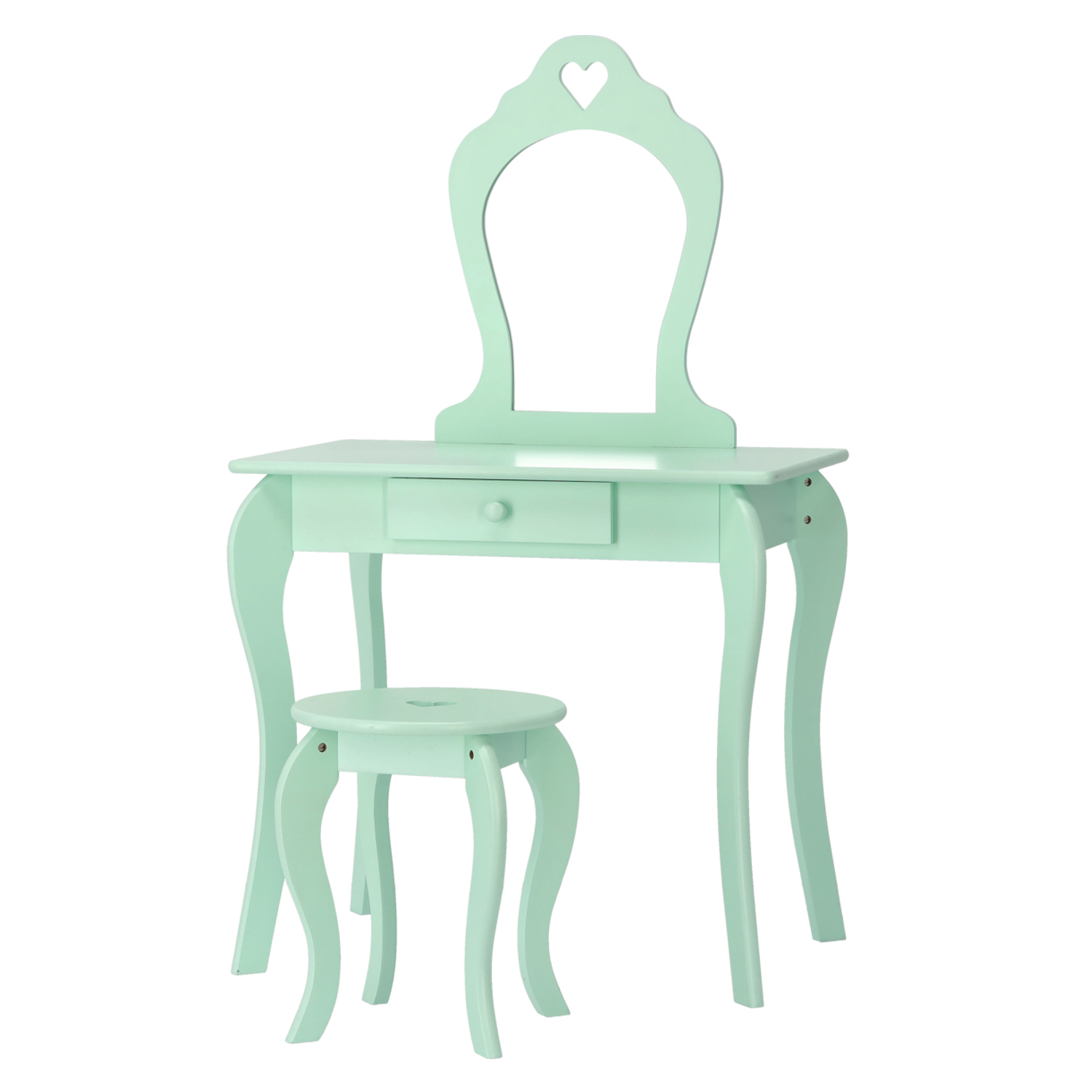 Dječji toaletni stolić s ogledalom | zelena