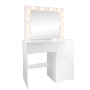 Toaletni stolić LED PRO HOLLYWOOD | bijeli