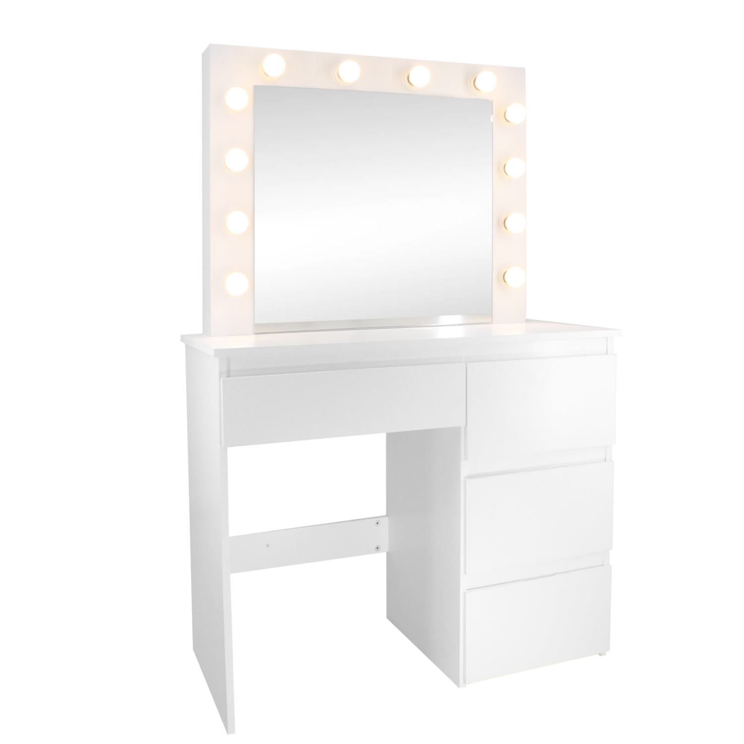 Toaletni stolić LED PRO HOLLYWOOD | bijeli