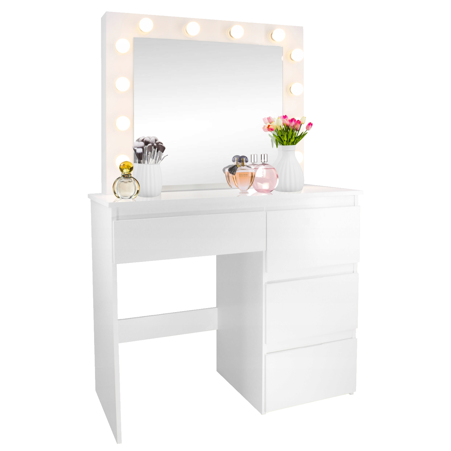 Toaletni stolić LED  PRO HOLLYWOOD | bijeli - Image 3