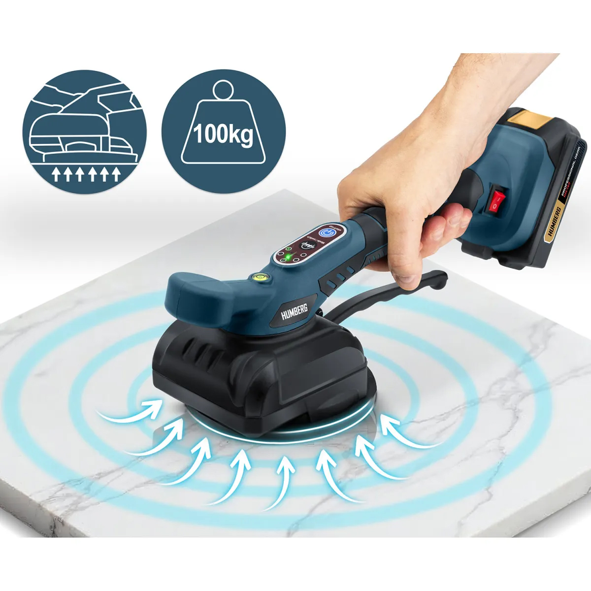 Vibracijska vakuumska usisna čašica za pločice HM-160, 100kg | Humberg - Image 11