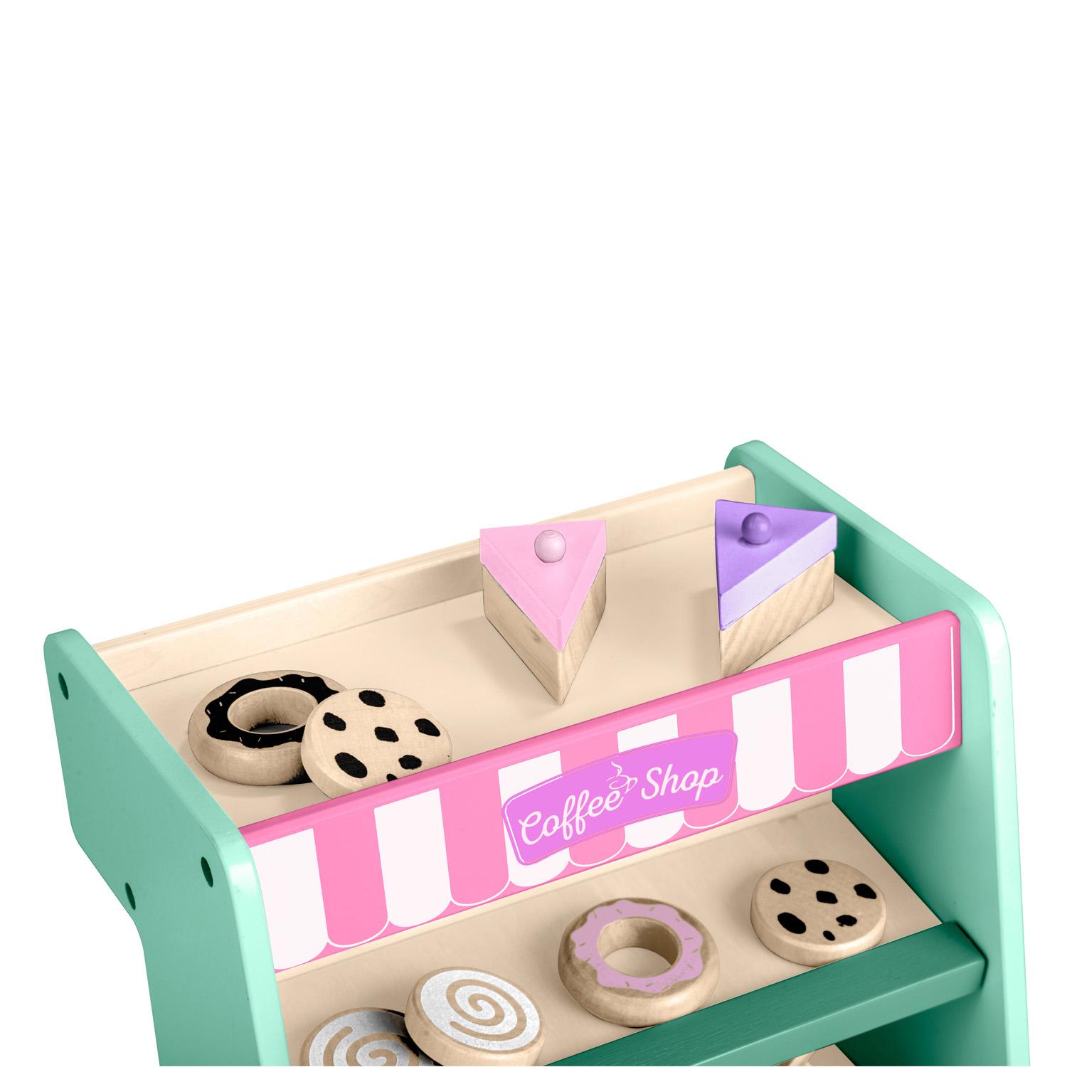 Drvena slastičarnica s aparatom za kavu, menta | Ricokids - Image 8
