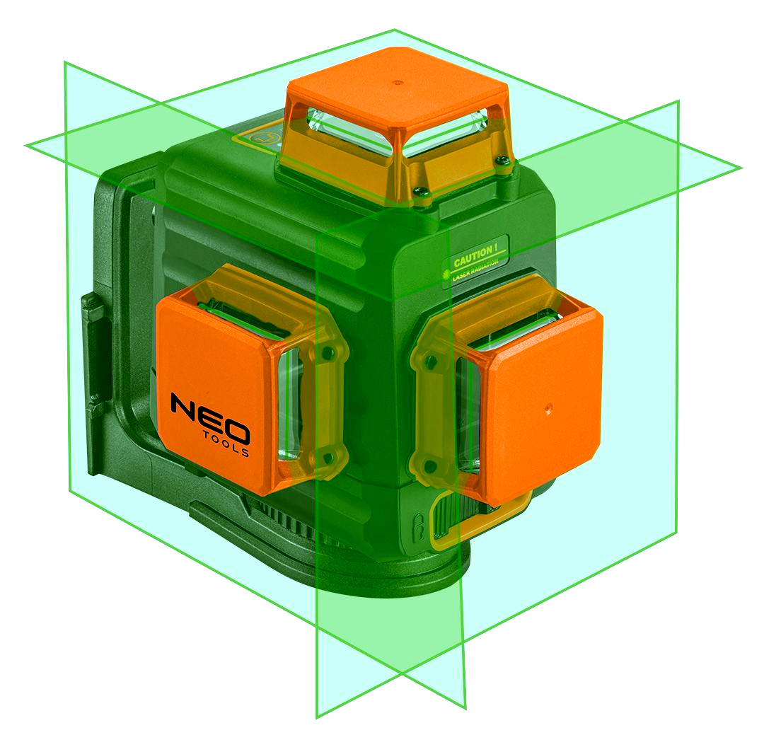 Križni linijski laser sa zelenim snopom 3D, 20m | NEO TOOLS - Image 3