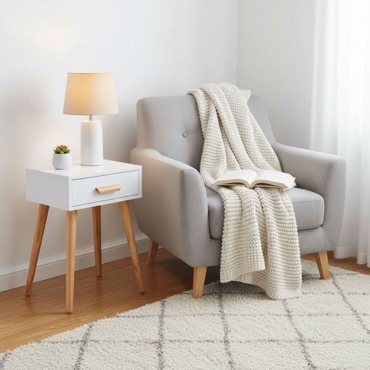 Set od 2 noćna ormarića, bijeli | ModernHome - Image 8