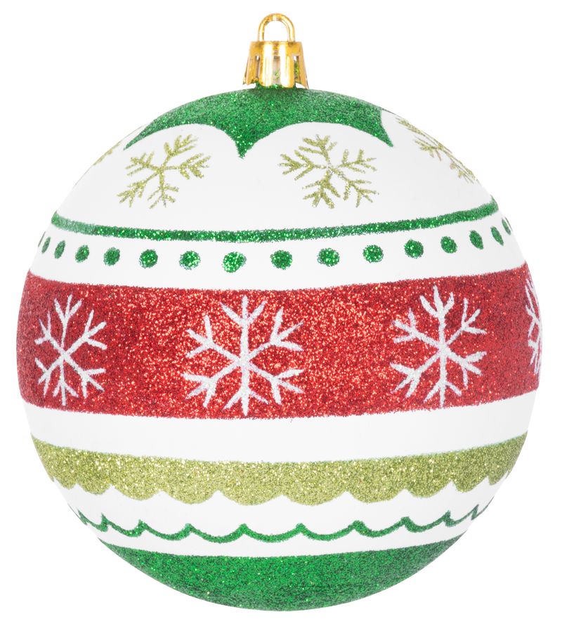 Božićne kuglice, 4 kom, 10cm, crveno-zelene | MagicHome - Image 3