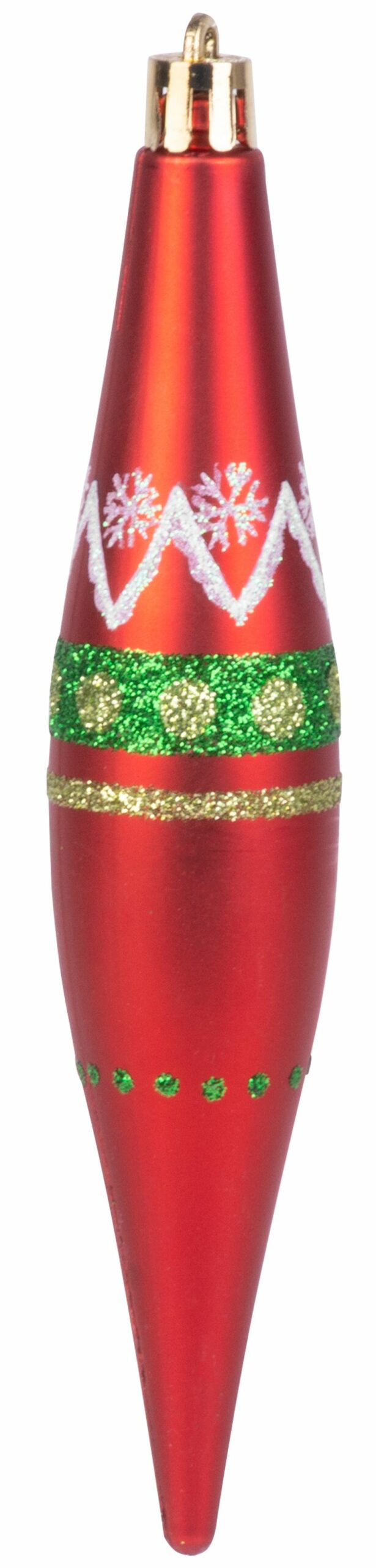 Božićni ukrasi, 4 kom, 3x15cm, crveno-zeleno-bijeli | MagicHome - Image 3