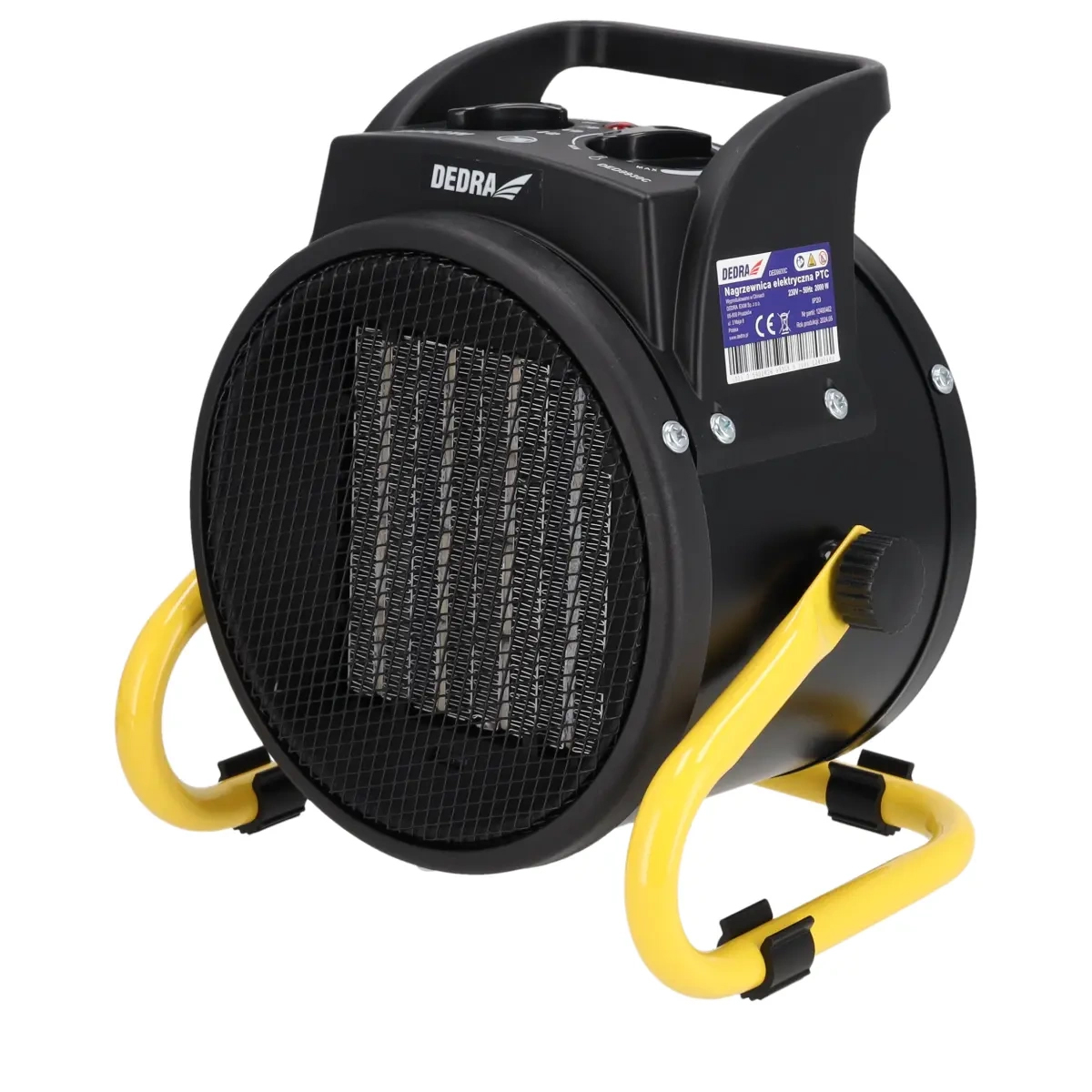 Električni grijač PTC, 2kW, okrugli | DEDRA