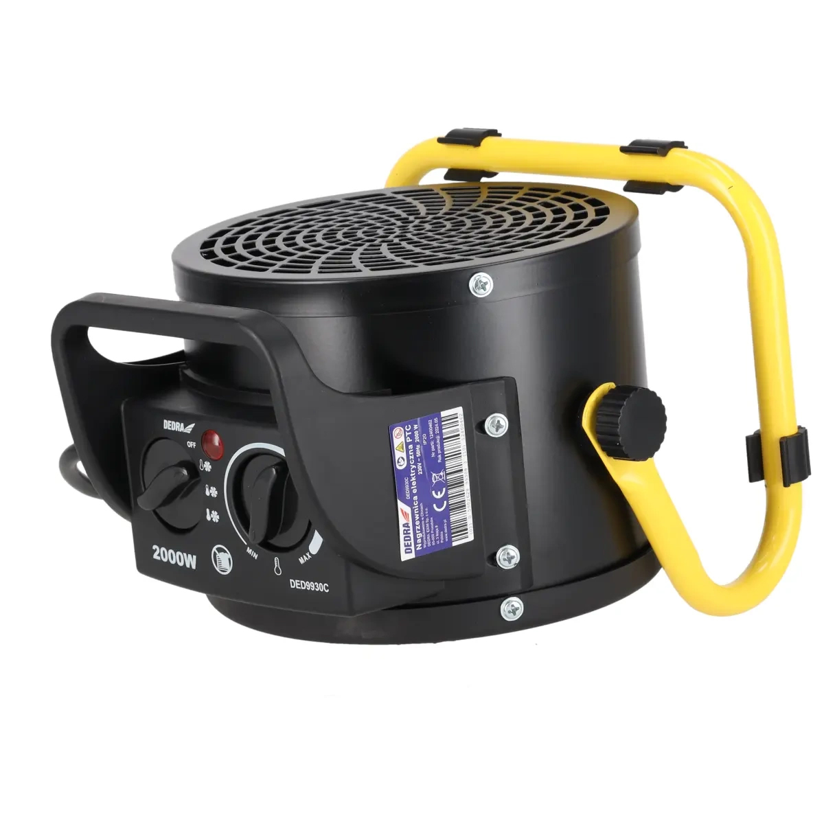 Električni grijač PTC, 2kW, okrugli | DEDRA - Image 10