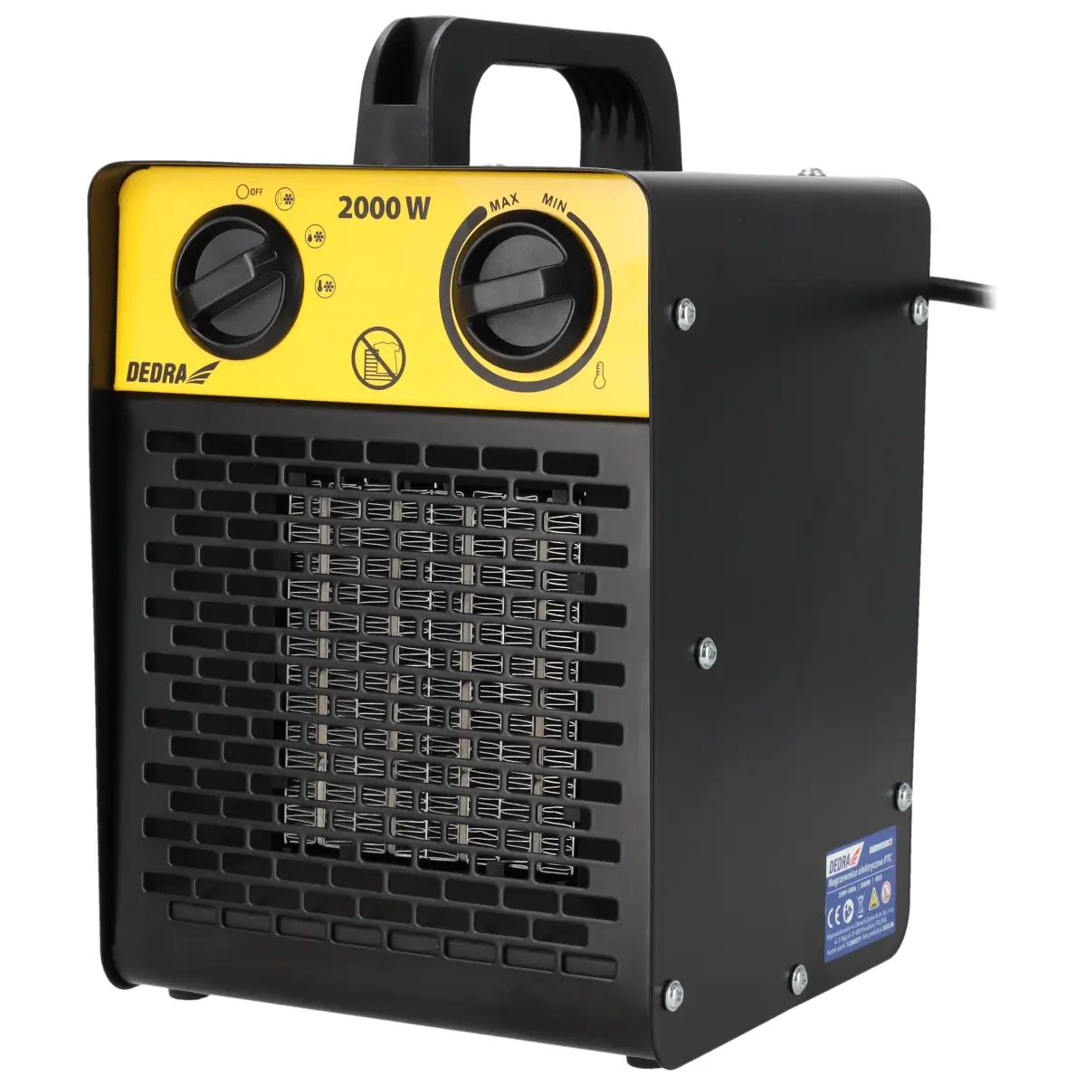 Električni grijač PTC, 2kW | DEDRA - Image 3