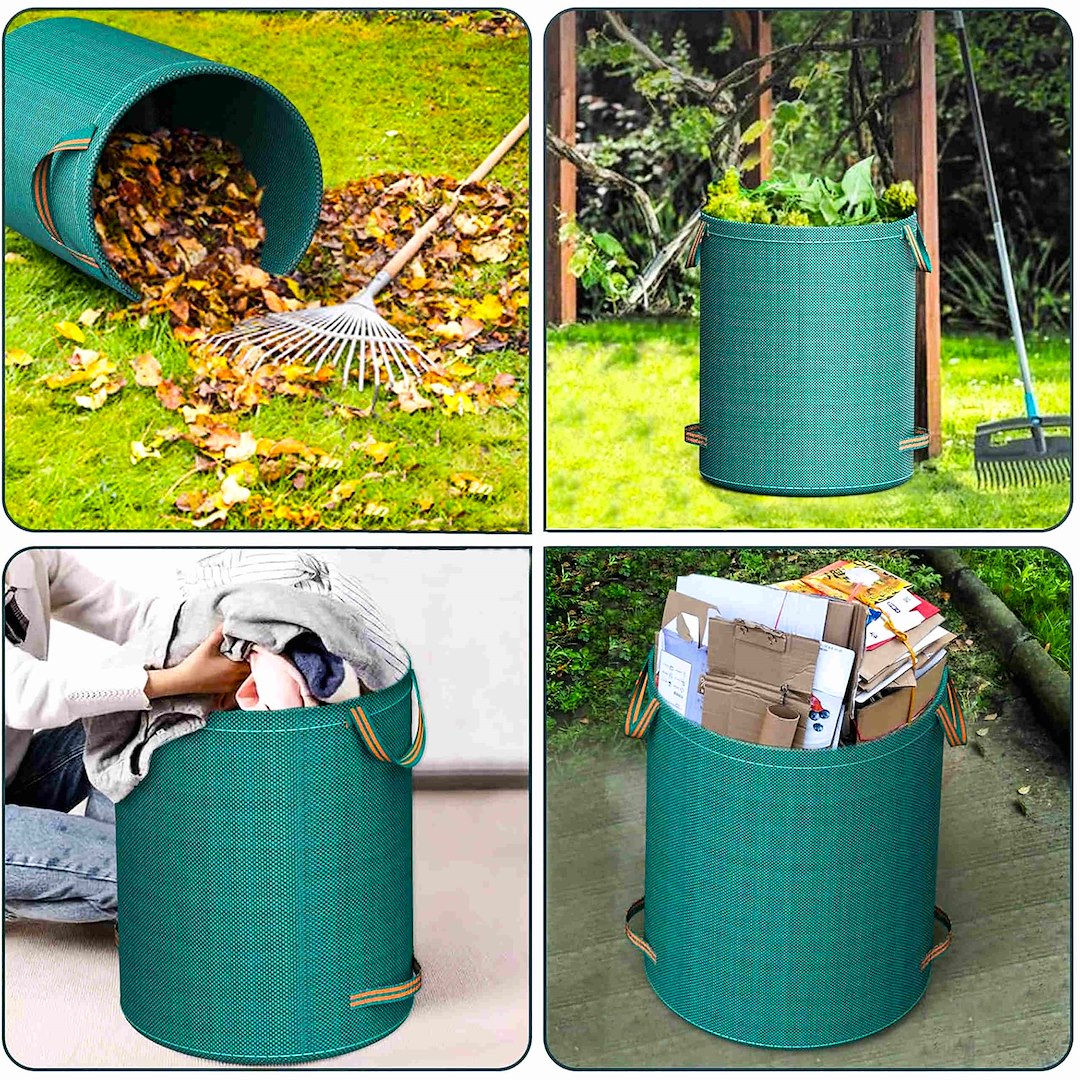 Vreća za vrtno lišće, 272L, zelena | GEKO - Image 10