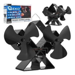 Dvostruki ventilator za kamin, termoelektrični, 154 mm | GEKO