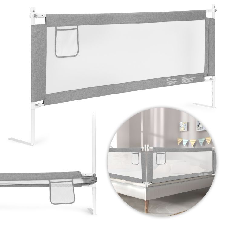 Zaštita za krevet, 180 cm, siva | ECOTOYS