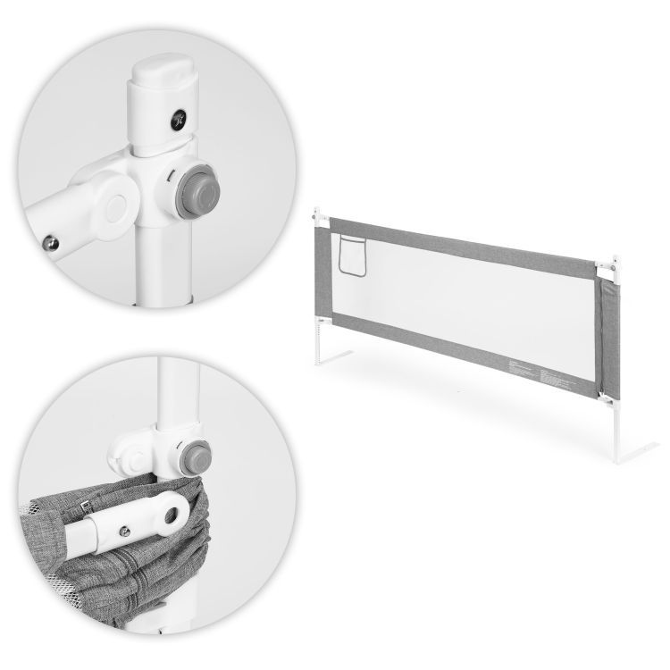 Zaštita za krevet, 180 cm, siva | ECOTOYS - Image 8