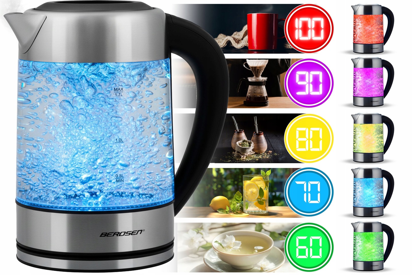 Instant kuhalo za vodu BD-714, 1,7 l, 2200 W | Berdsen - Image 7