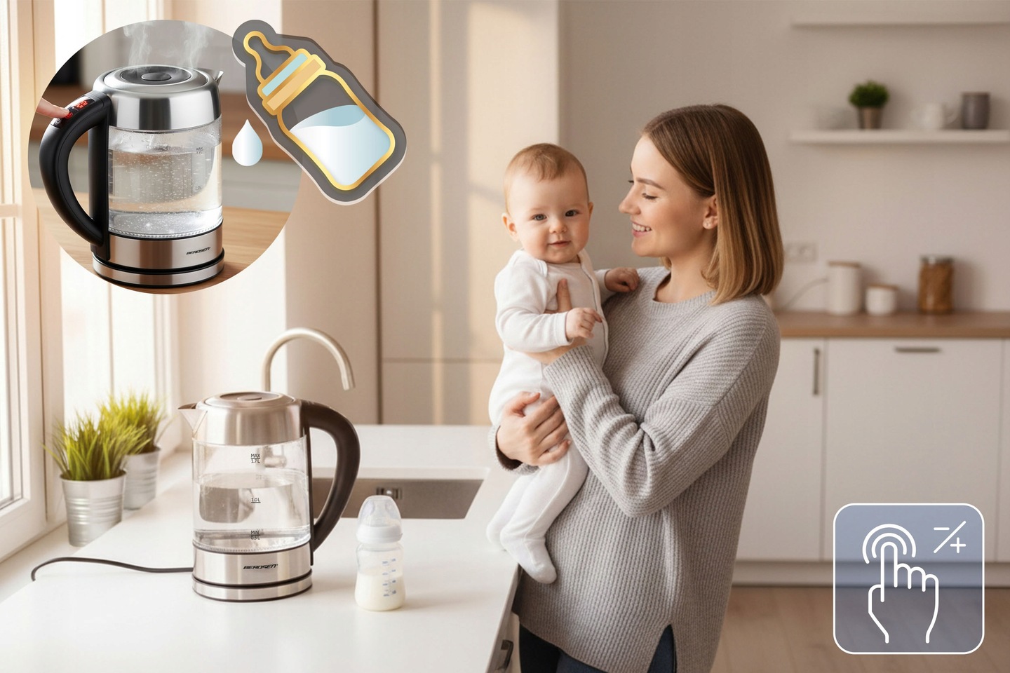 Instant kuhalo za vodu BD-714, 1,7 l, 2200 W | Berdsen - Image 9