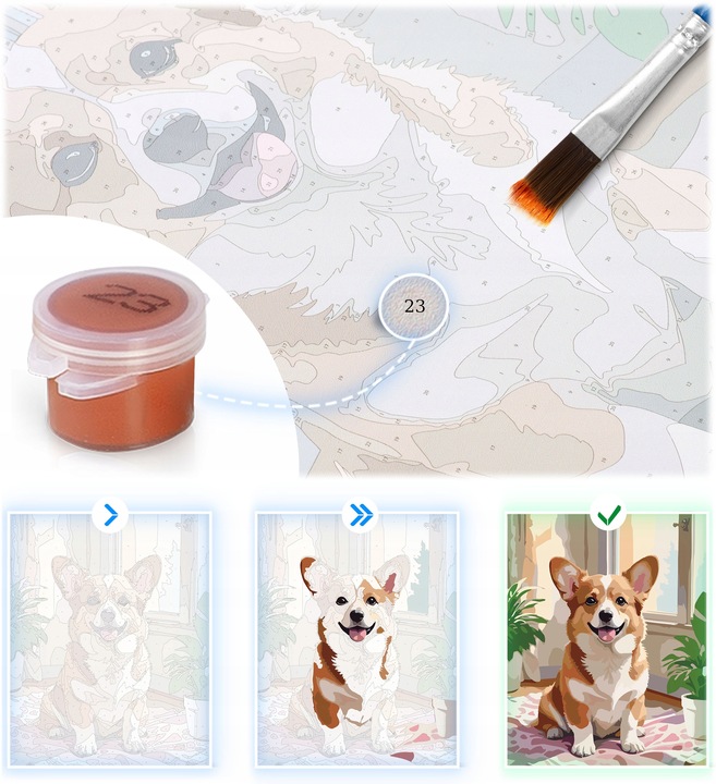 Slika po brojevima, 40x50cm, rode | Massido - Image 5