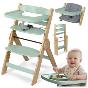 Dječja blagovaonska stolica Timo 2-u-1, zelena | Nukido