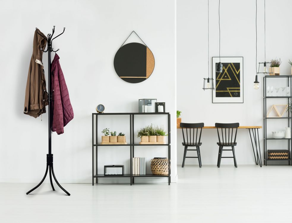 Metalna vješalica za kapute, 185 cm, crna | ModernHome - Image 6
