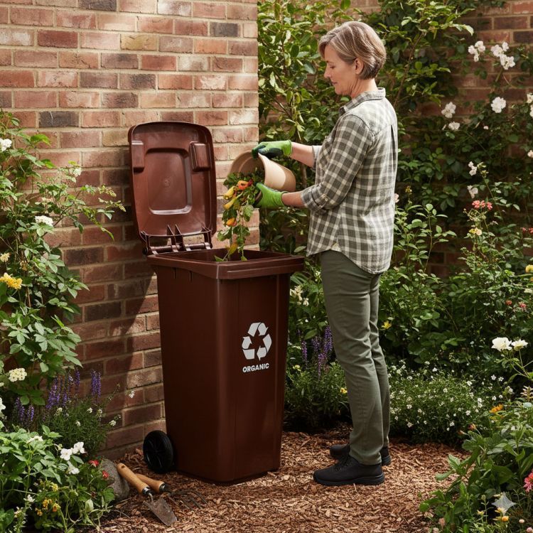 Kanta za BIO otpad, 120L | smeđa - Image 10