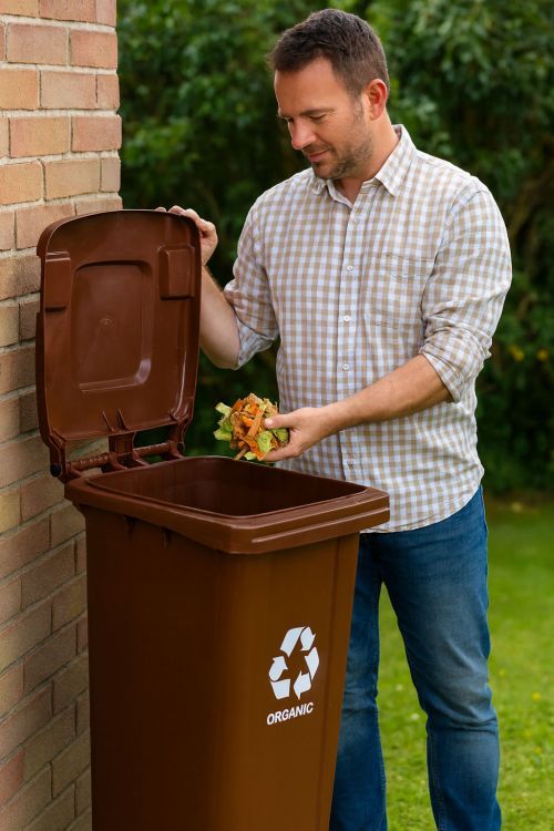 Kanta za BIO otpad, 120L | smeđa - Image 9