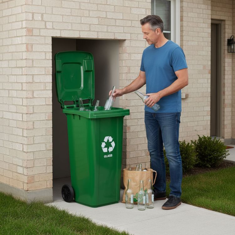 Kanta za stakleni otpad, 120L | zelena - Image 10