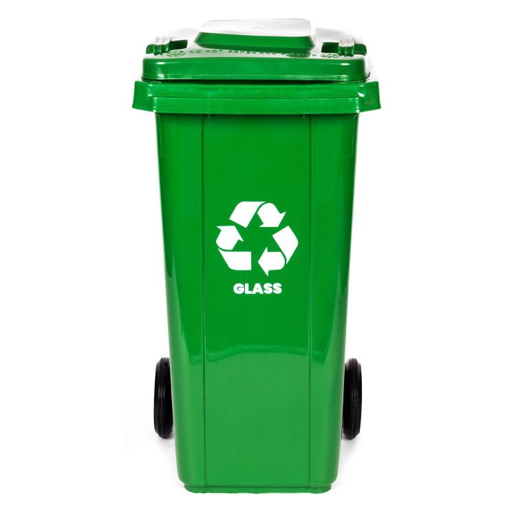 Kanta za stakleni otpad, 120L | zelena - Image 4