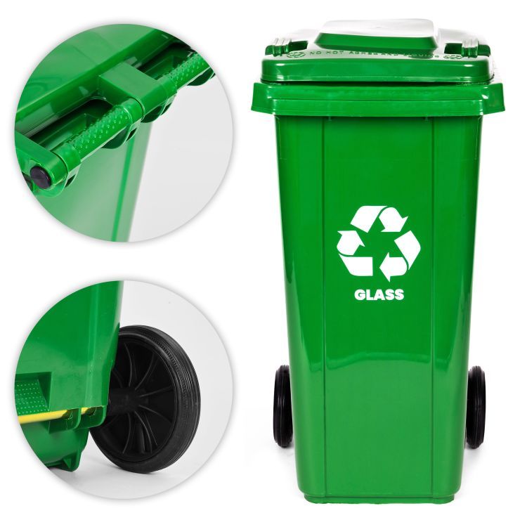 Kanta za stakleni otpad, 120L | zelena - Image 8