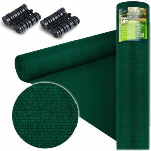 Mreža za sjenu + 50 kopči, 140g/m2, 1,5x25m, zelena | Plonos