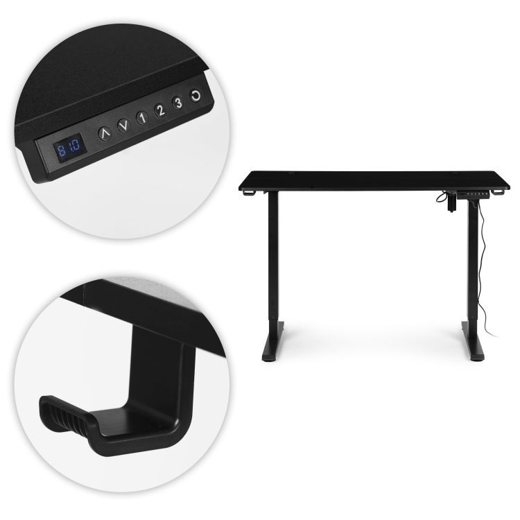 Električno podesivi stol, 120x60cm, crni | ModernHome - Image 7