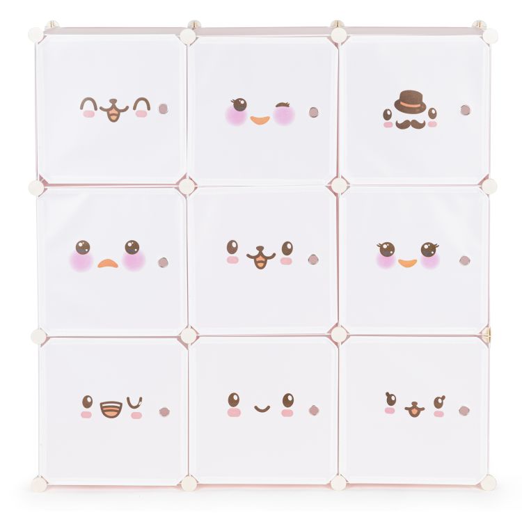 Dječji ormar, 9 polica, roza | ModernHome - Image 4