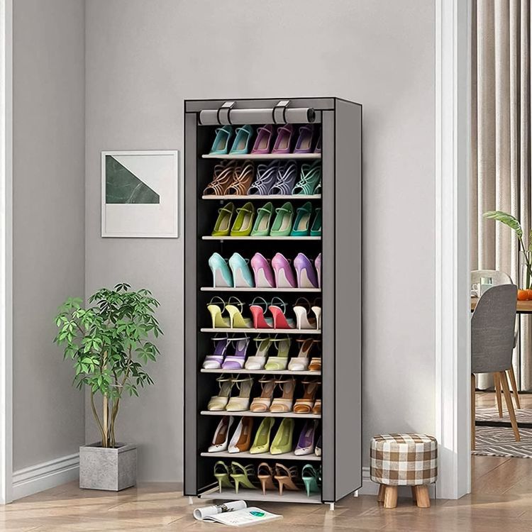 Tekstilni ormar s policama, sivi | ModernHome - Image 6