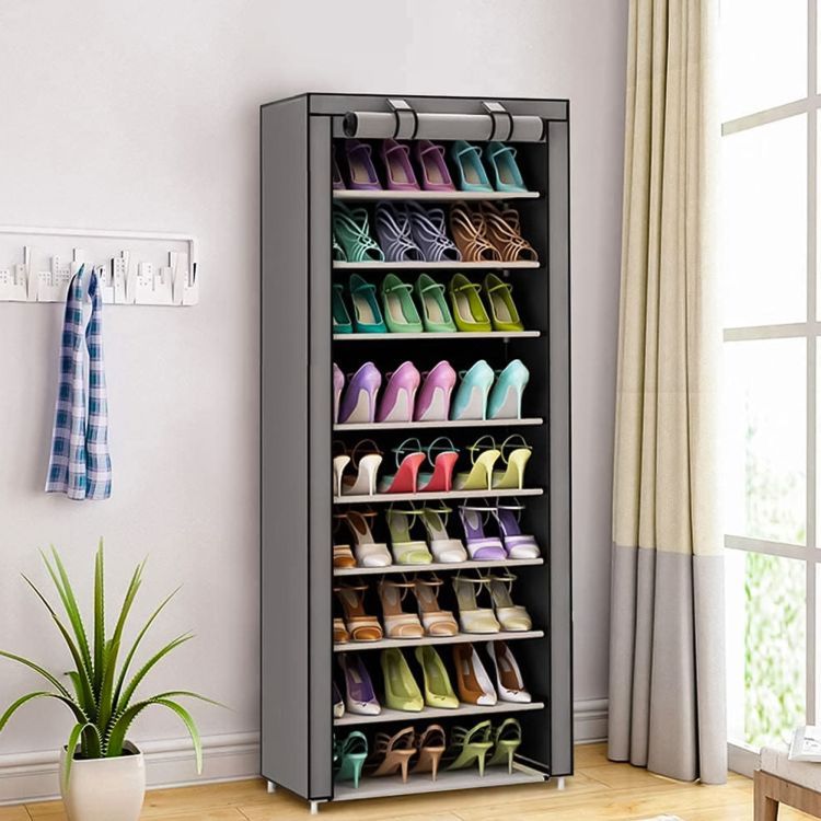 Tekstilni ormar s policama, sivi | ModernHome - Image 7