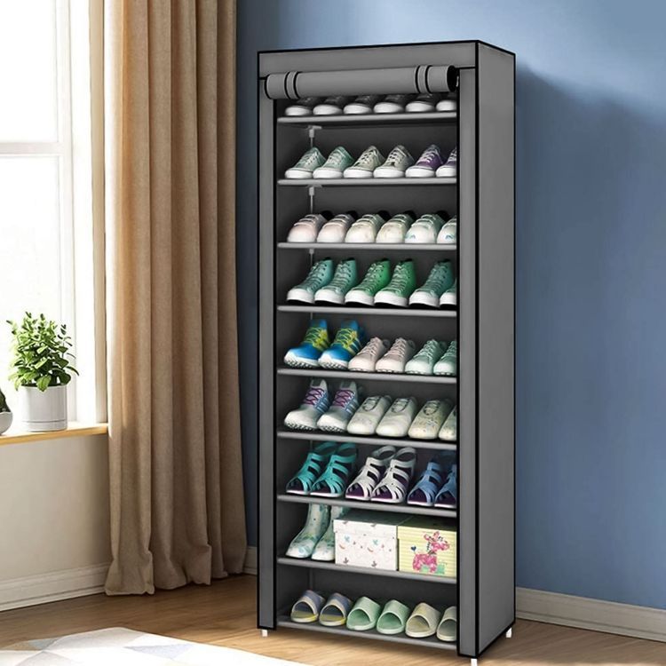 Tekstilni ormar s policama, sivi | ModernHome - Image 9