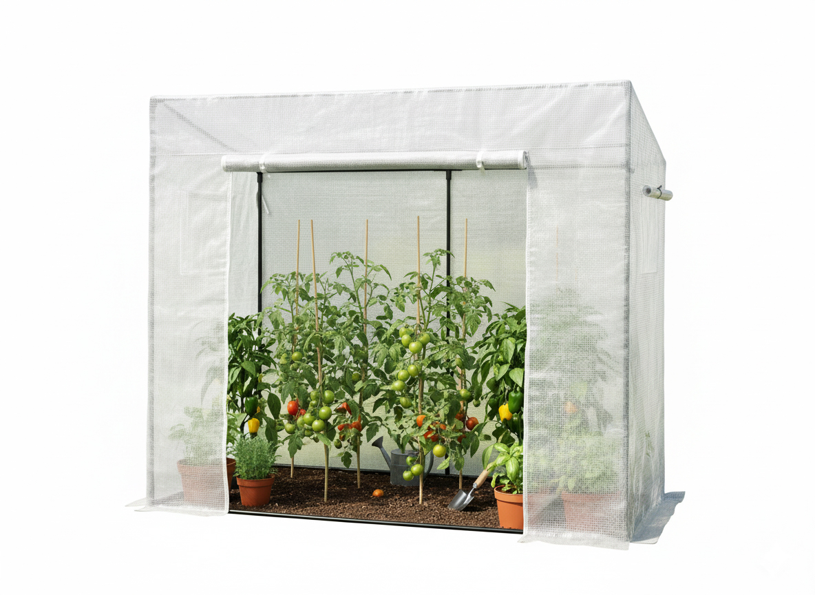 Vrtni staklenik, 200x77cm, bijeli | 1,6m2