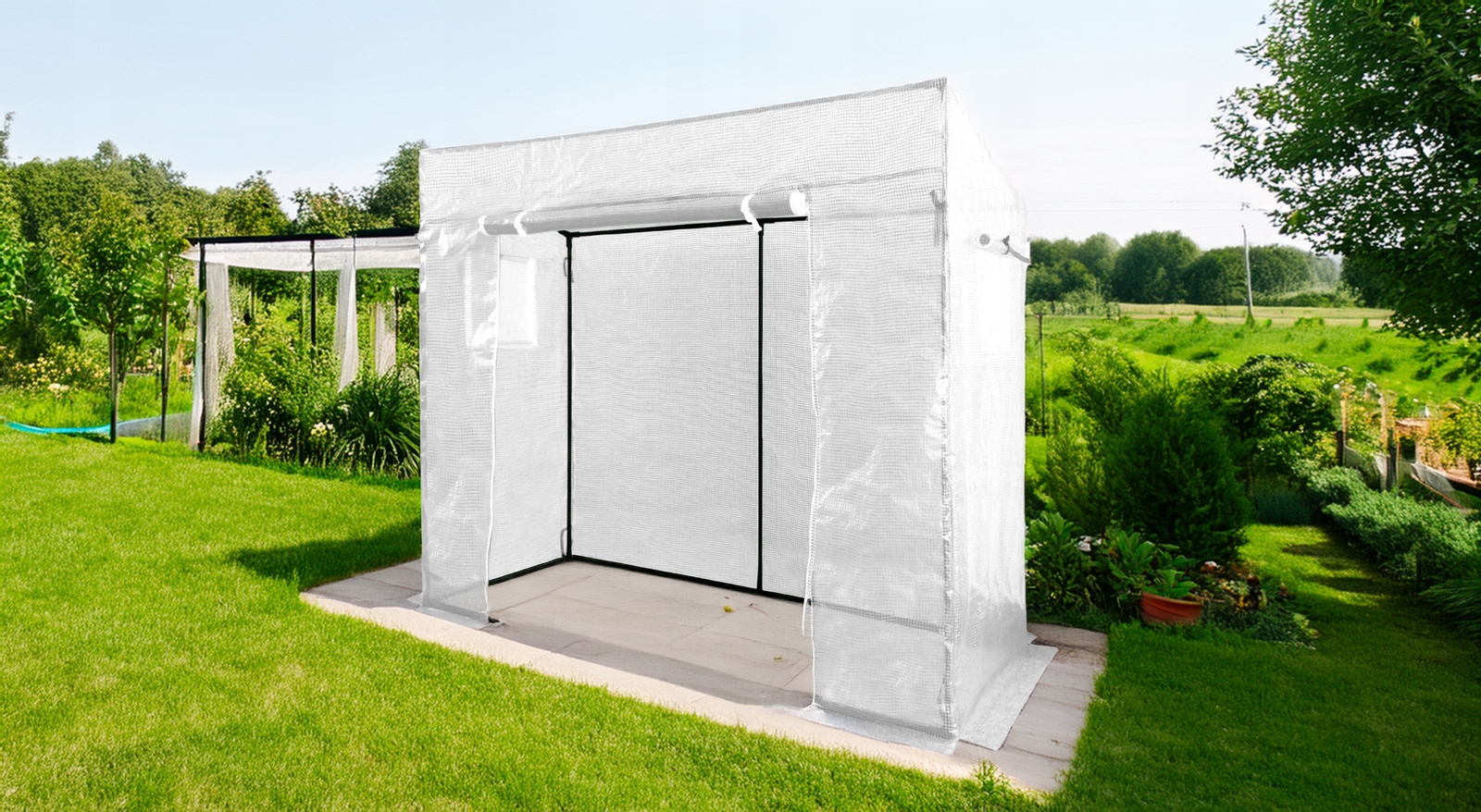 Vrtni staklenik, 200x77cm, bijeli | 1,6m2 - Image 10