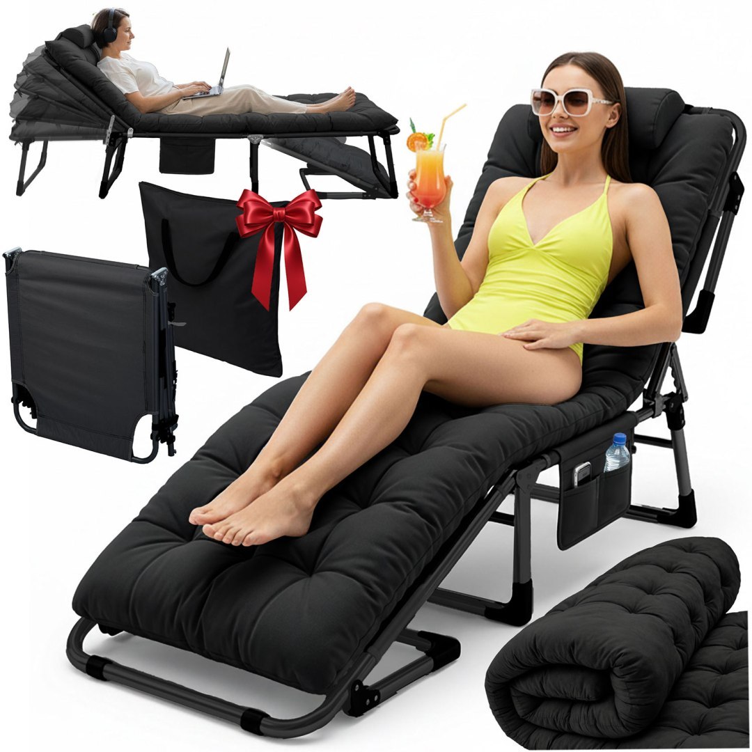 Vrtna ležaljka ChillWell Dream, crna | Sofotel - Image 2