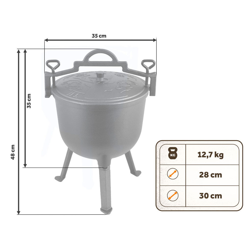 Lijevano željezni kotao, BD-482, 11L | Berdsen - Image 5