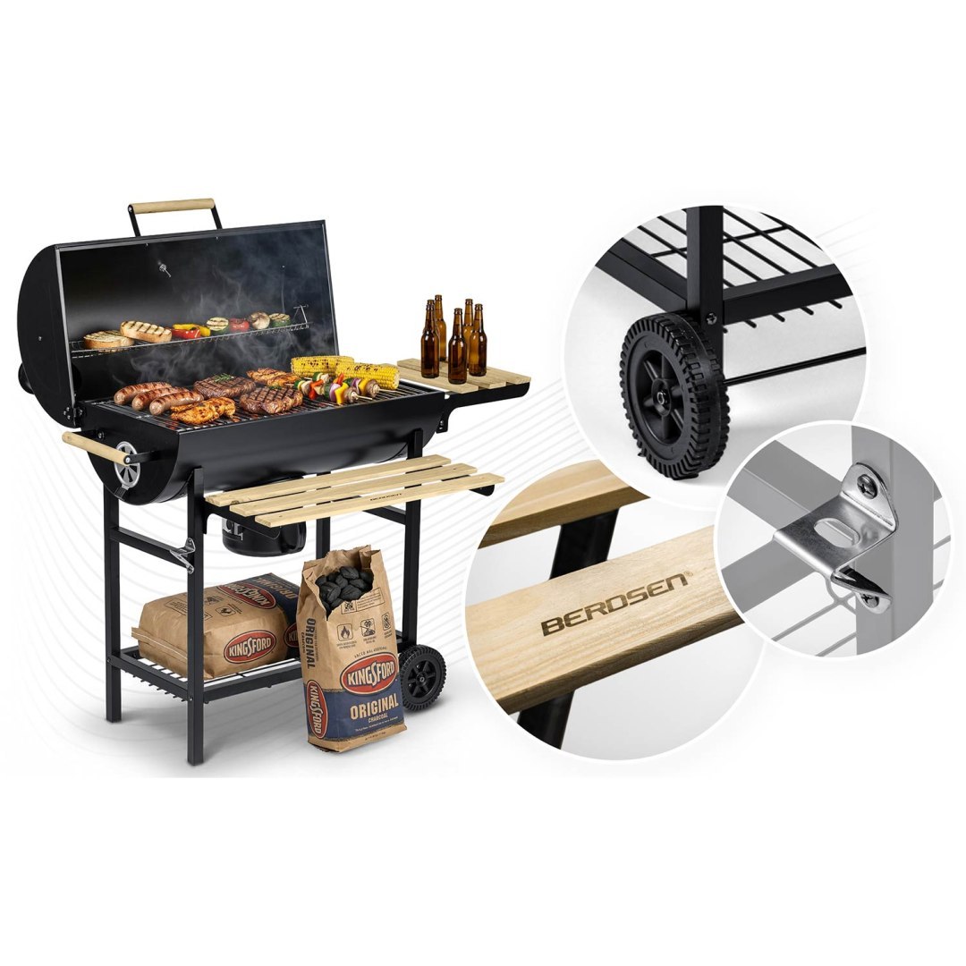 Vrtni roštilj na drveni ugljen BD-895, crni | Berdsen - Image 4