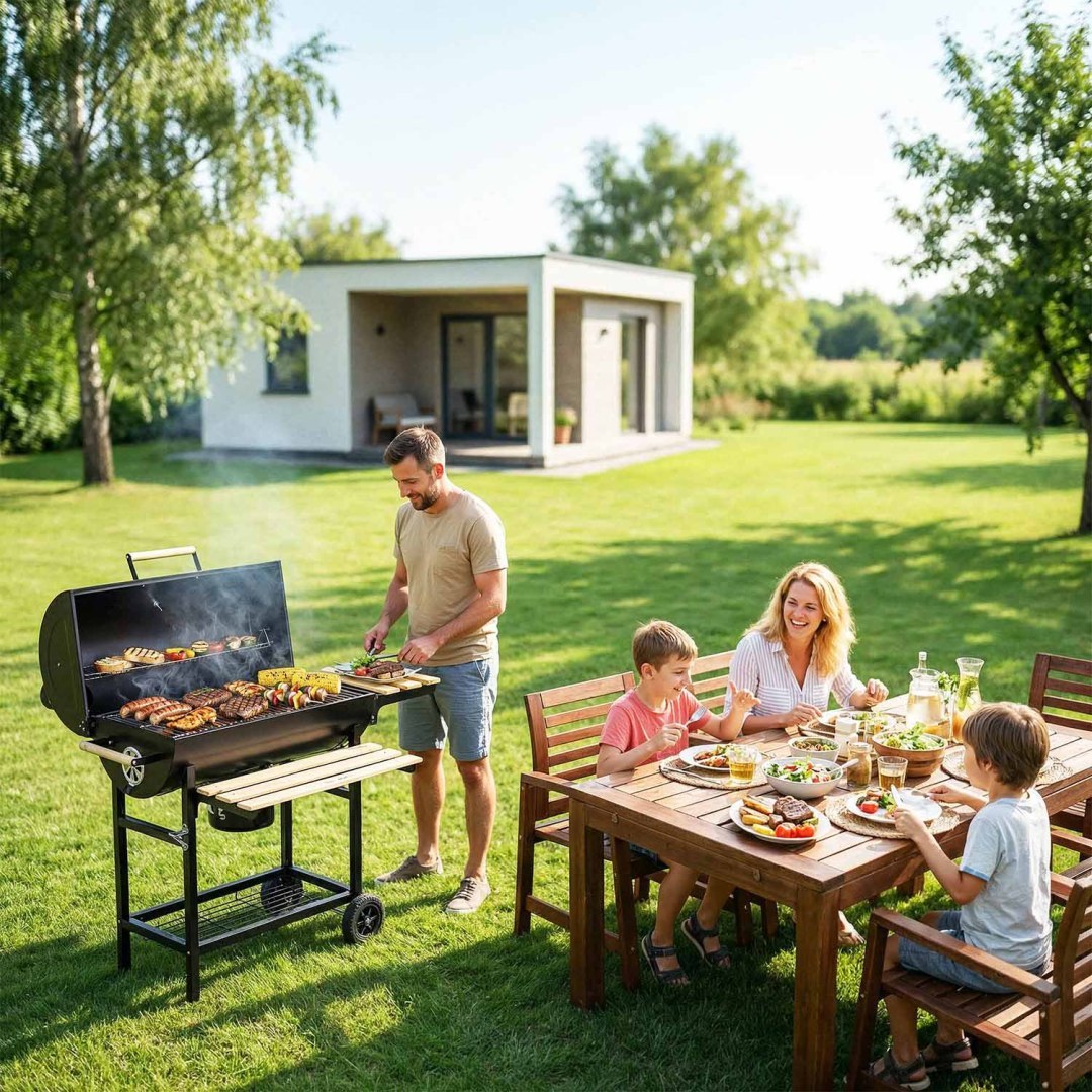 Vrtni roštilj na drveni ugljen BD-895, crni | Berdsen - Image 9