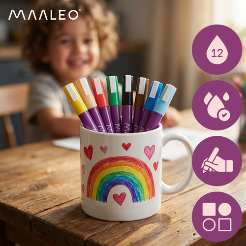 Akrilni markeri, 8 kom, 8 ml | Maaleo - Image 7