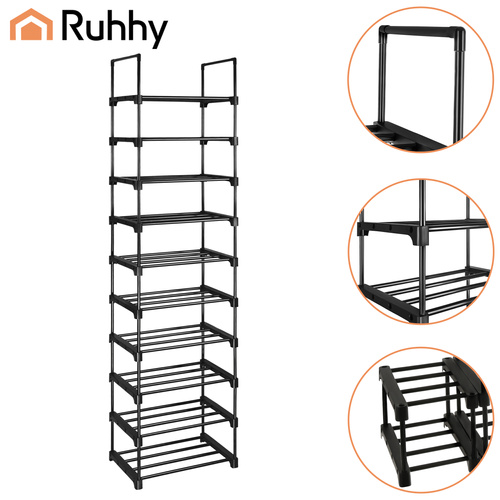 Stalak za cipele 2-u-1, 10 polica, 45x30x174cm | Ruhhy - Image 4