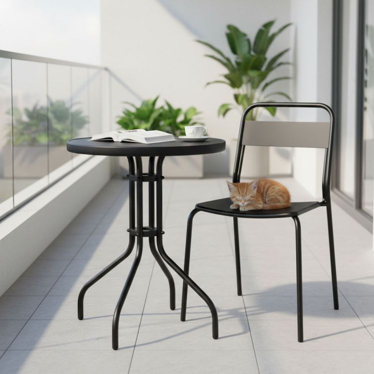 Okrugli vrtni stol, 60 cm, crni | MultiGarden - Image 7