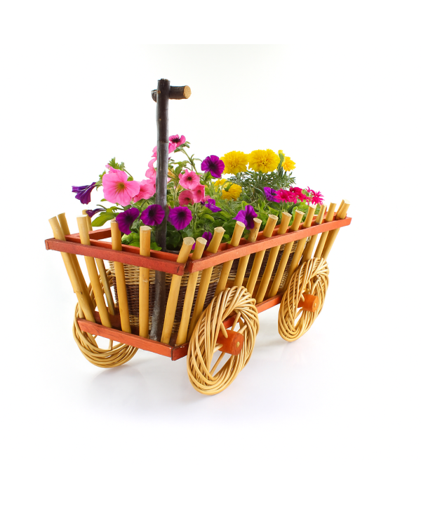 Staljak za cvjetne posude, 80x45x35 cm | kolica - Image 2