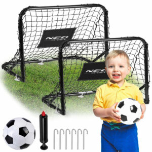 Nogometni gol NS-486, 2 kom, 60x45x25cm, crni | NEO sport