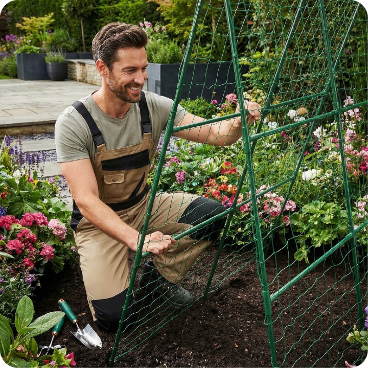 Podupirač za biljke s mrežom, 1,8x2,7m | Garden Line - Image 4