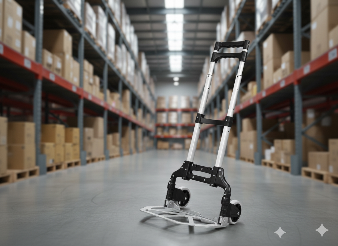 Transportna kolica, aluminijska, 70 kg | sklopiva - Image 4